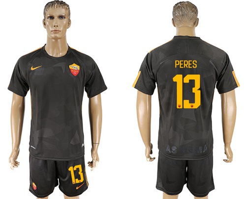 Roma #13 Peres Sec Away Soccer Club Jersey